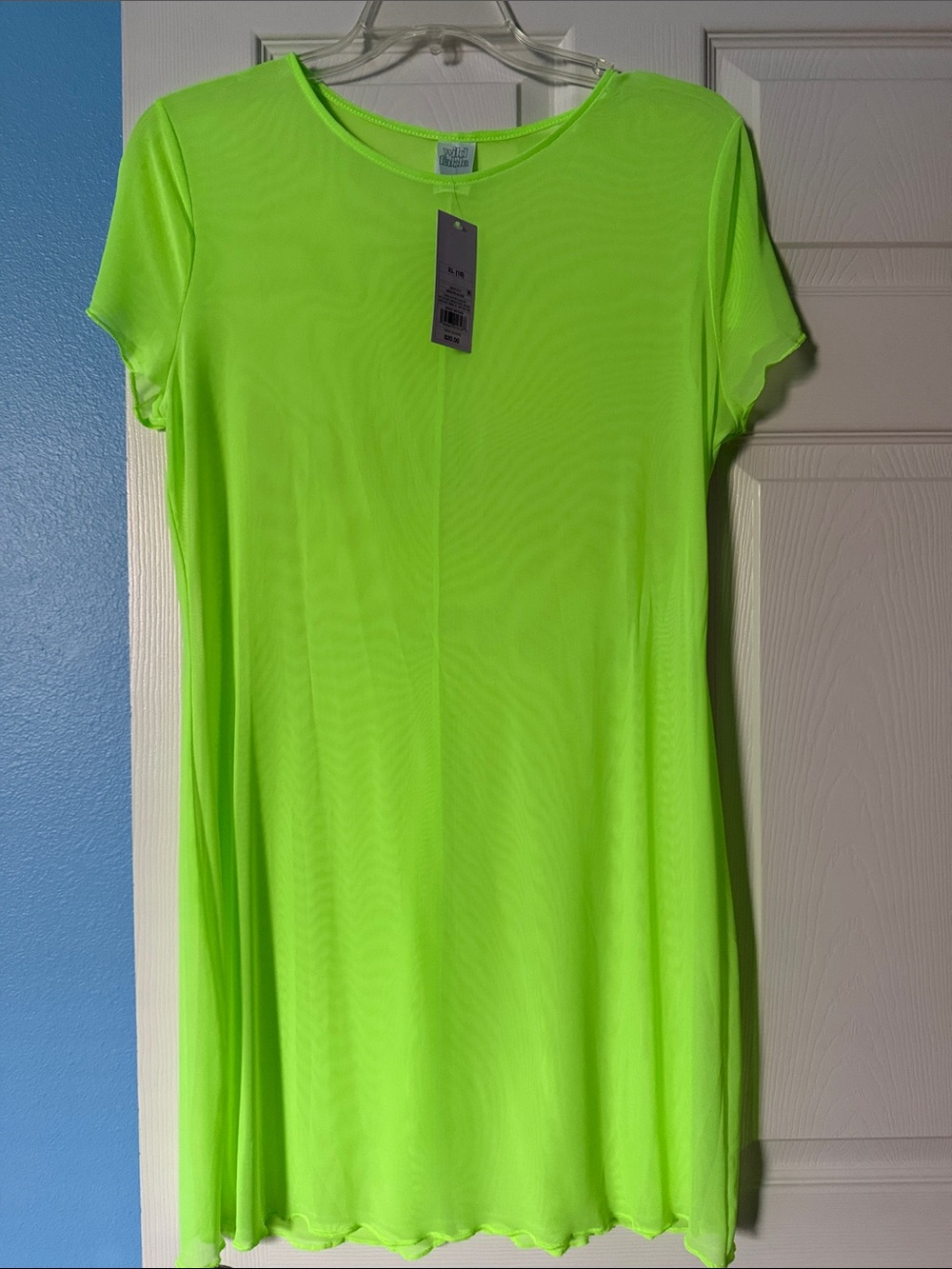 Neon Green Sheer Swimsuit Cover Up Size XL by Wild Fable